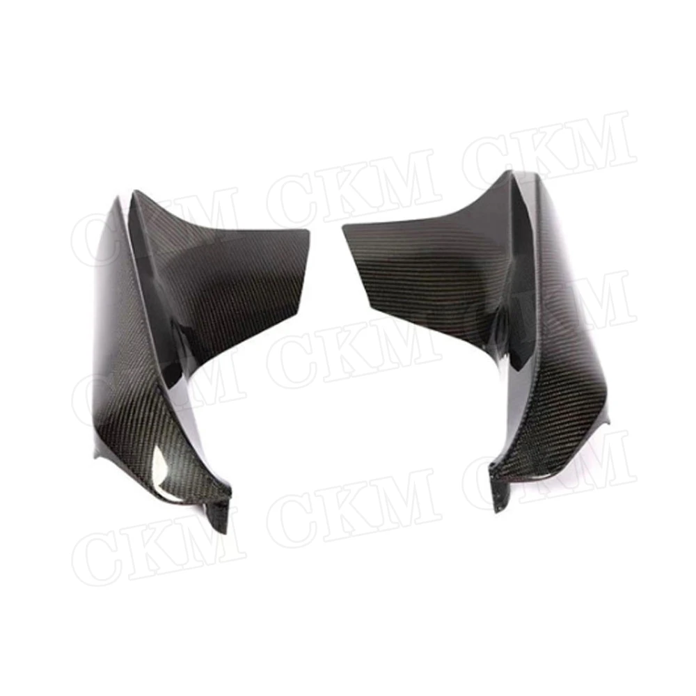CKMUUER ألياف الكربون الجبهة الفاصل قطع الزاوية الأمامية شفة مصد السيارة المفسد حامي لسيارات BMW 5 سلسلة F90 M5 M نمط 2018 2019