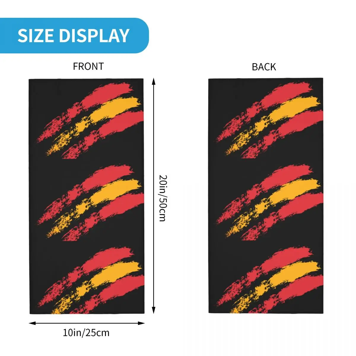 Spanish Flag Bandana Neck Cover Printed Spain Espana Wrap Scarf Cycling Scarf Outdoor Sports for Men Women Adult Breathable