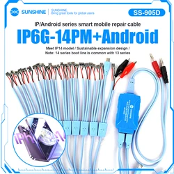 SUNSHINE-Cable de alimentación inteligente SS-905D V9.0, para iPhone 6S -15 Pro Max, Samsung, Huawei, fuente de alimentación CC, Cable de prueba de corriente