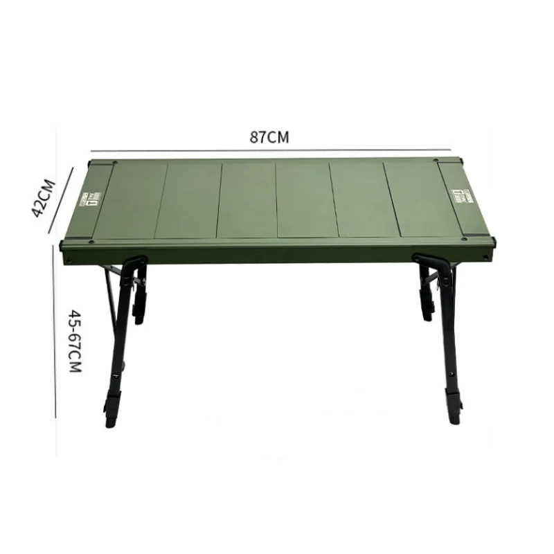 

Outdoor BBQ Picnic IGT Table 3-Unit Folding Aluminum Alloy Green Camping Equipment