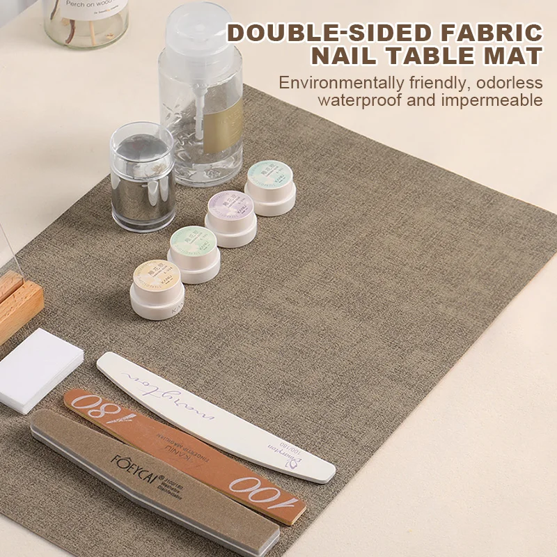 Minimalist Large Manicure Desk Pad Faux Leather Mat Professional Service Mat Imitation Faux Leather Kitchen Dining Table 2 Sizes