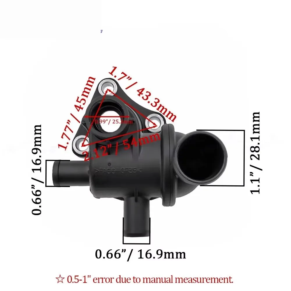 

Carcasa l Termostato Refrigerante con Salida Agua para Hyundai Atoz Amica Kia Picanto 25632-02501 25611-02502 25650-02501 2562