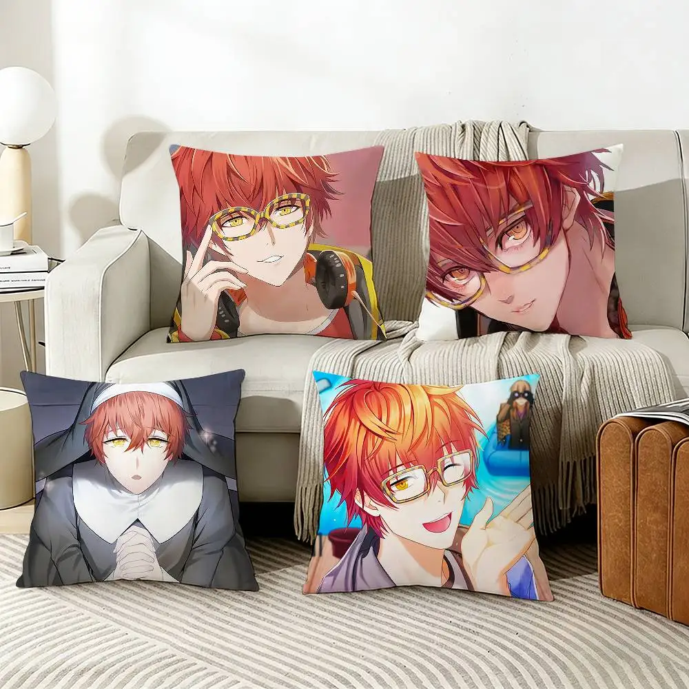 

Anime M-Mystic M-Messenger Game 707 Various Sizes Square Pillow Case For Car Home Bedchamber Decor