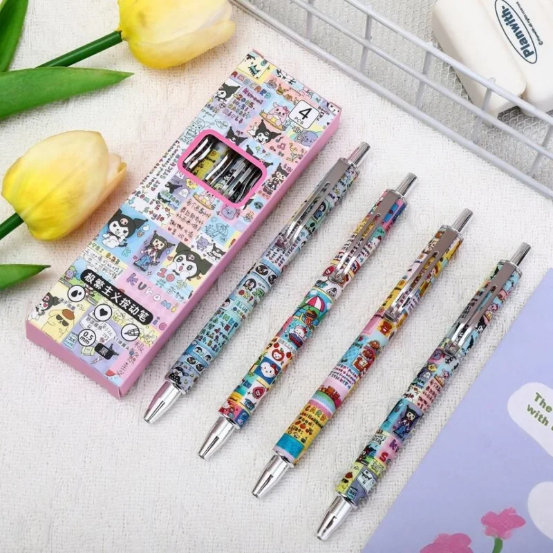 

40 шт./лот Kawaii Sanrio Press гелевая ручка милые 0,5 мм черные чернила пресс ручки для подписи школьные принадлежности