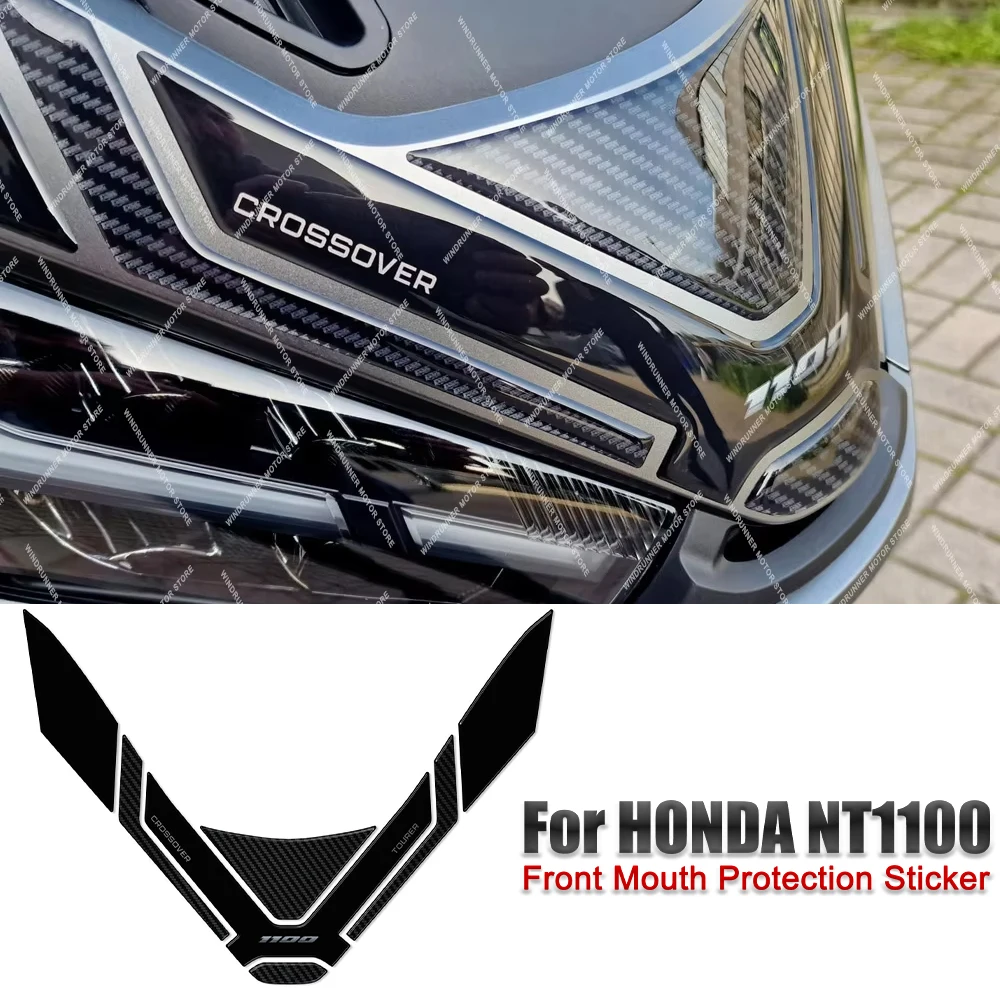 

For Honda NT1100 nt1100 Motorcycle Accessories Motorcycle Front Mouth Protection 3D Sticker Waterproof Decorative Sticker