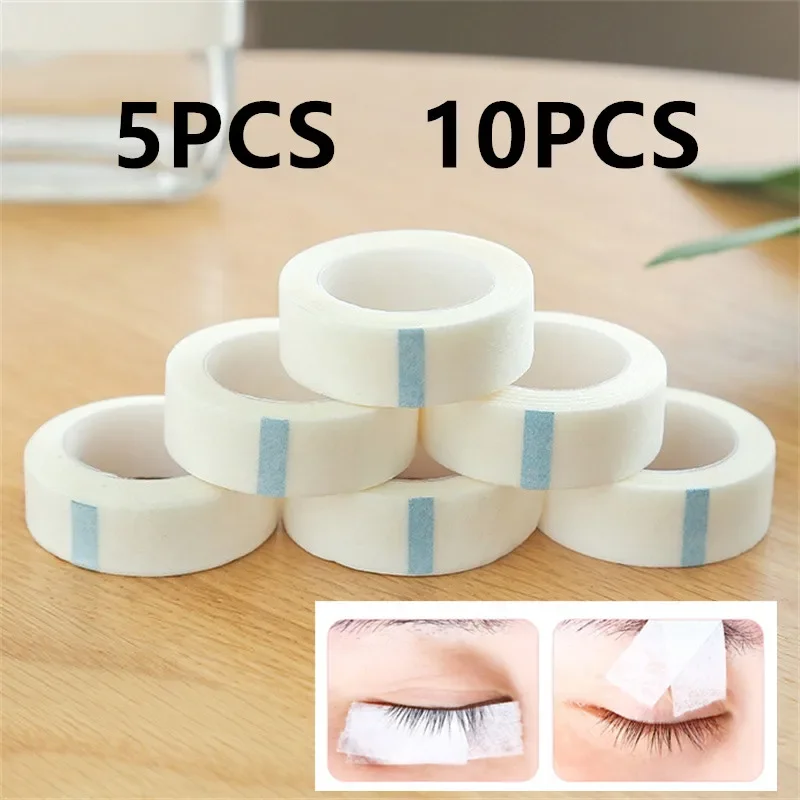 New 1/5/10PCS White Tape  Eye False Lashes Patch Breathable Medical Paper Tapes Eyelash Extension Lint Eyelid Sticker 9M*1.25CM