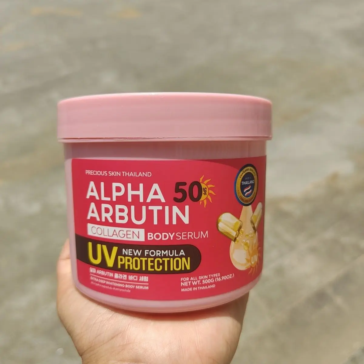 500g Thailand Alpha Arbutin Body Milk Brightening Cream Natural Glow Skin Lightening​