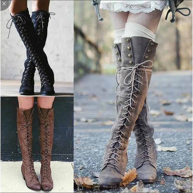 Medieval Costume Knight Boots Viking Cosplay Larp Shoes PU Leather Warrior Women Cosplay Fancy Boot Carnival Party Steampunk