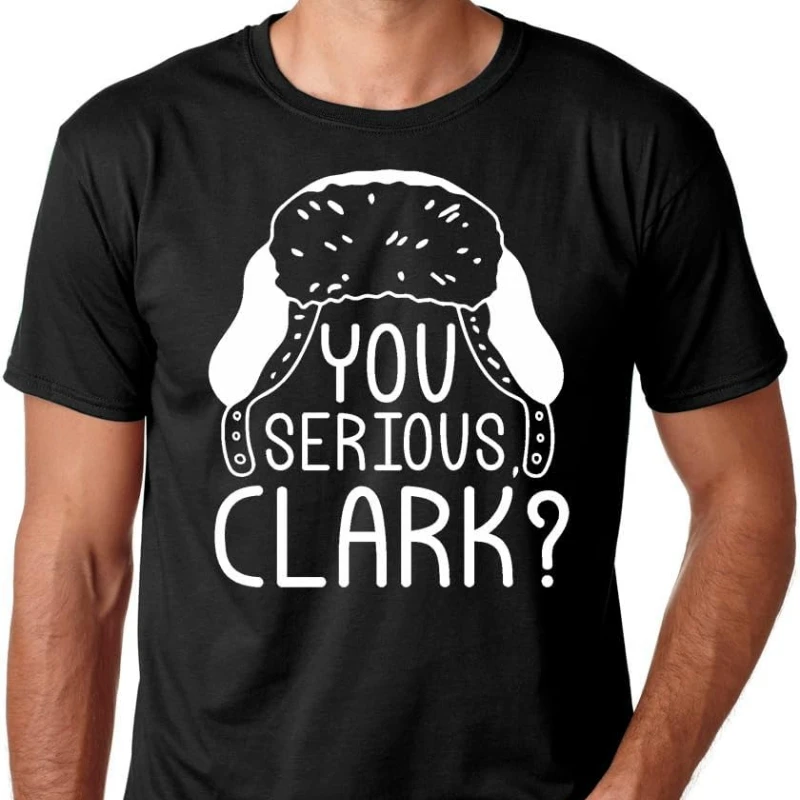 You Serious Clark Hat Chirstmas Holiday Merry Xmas Family Vacation Men's Graphic T-shirt Tops Casual Style Crewneck Short-sleev