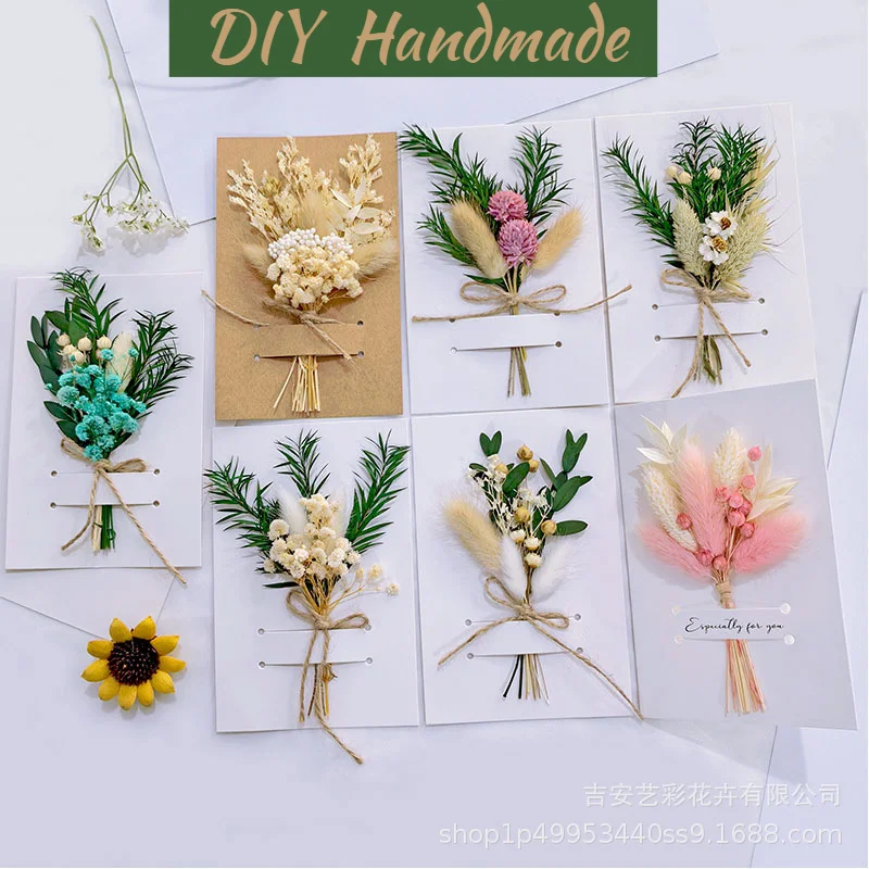 6개 미니 프리저브드 플라워 부케, 신랑 코사지, 웨딩 - Dried Flower Bunch 리뷰 및 가격