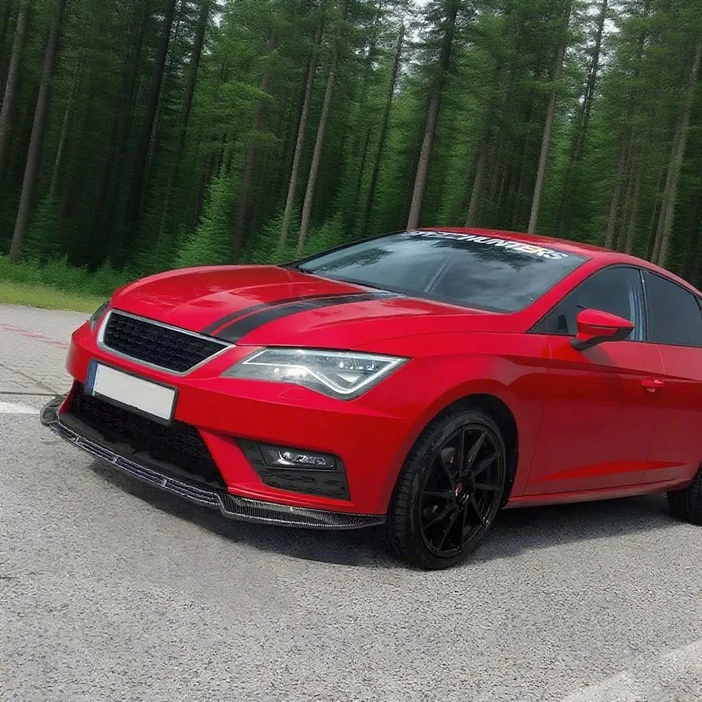 

For Seat Leon MK3.5 2017 To 2019 Car Front Bumper Lower Chin Lip Splitter Diffuser Spoiler Wing Body Kits Cover Protector Tuning