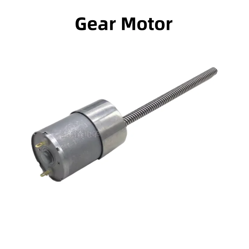 3530 DC Gear Motor, 12V/24V Small Motor With Threaded Screw Shaft, Metal Gears, Low Speed And High Torque