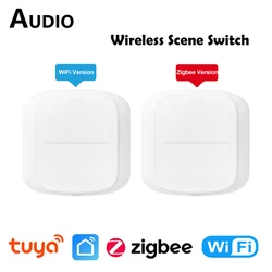 Tuya WiFi ZigBee Smart Scene Wireless Switch Push Button Controller Automation Scenario 2 Gang Smart Home Gadgets Smart Control