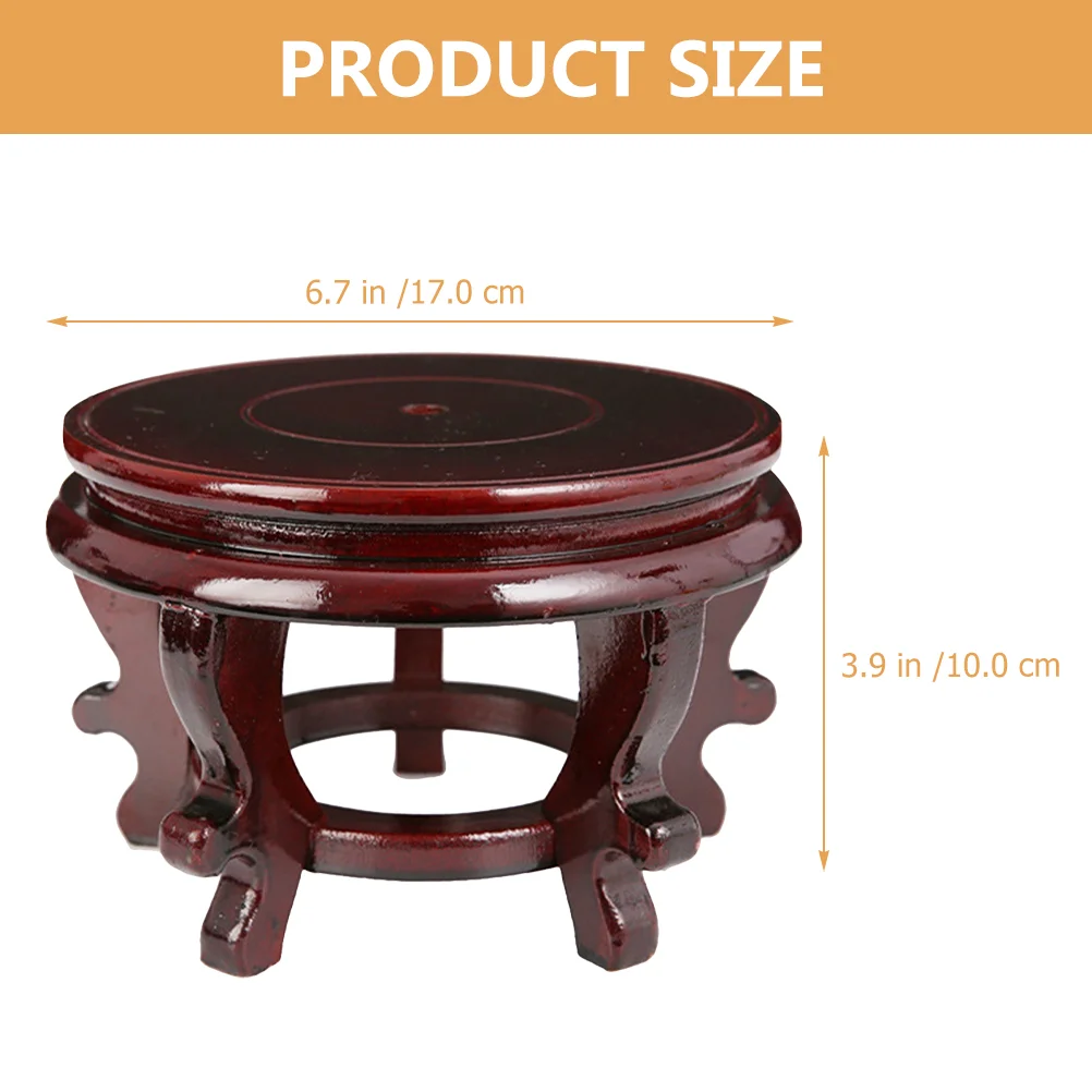 Oriental Vase Stand Vintage Flower Potser Stand Flower Pots Holder Stool Wooden Chinese Flowerpot Base