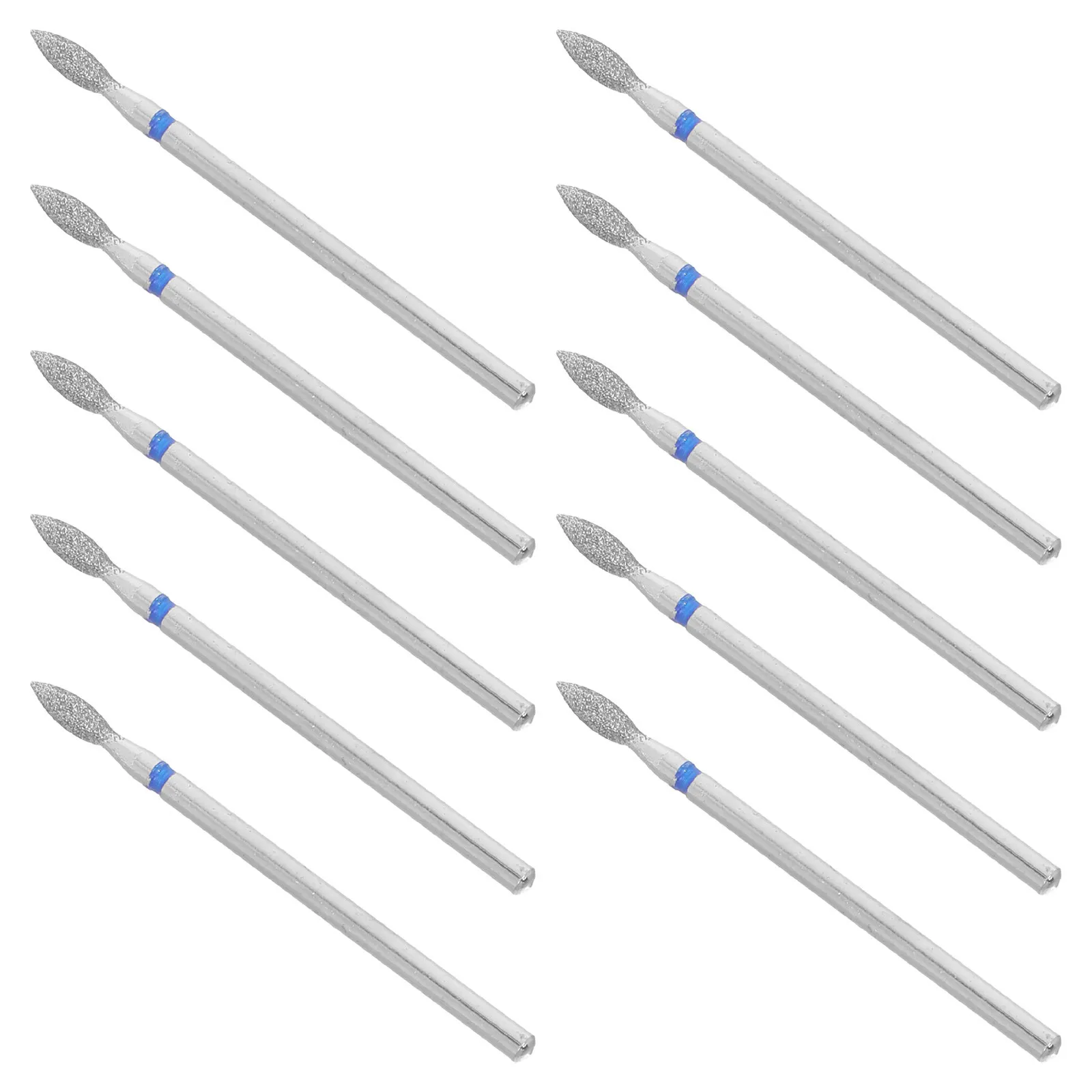 10Pcs Nail Drill Bits Durable Coating Quick Replacement Easy Cleaning Manicure Grinding Heads Professional Use