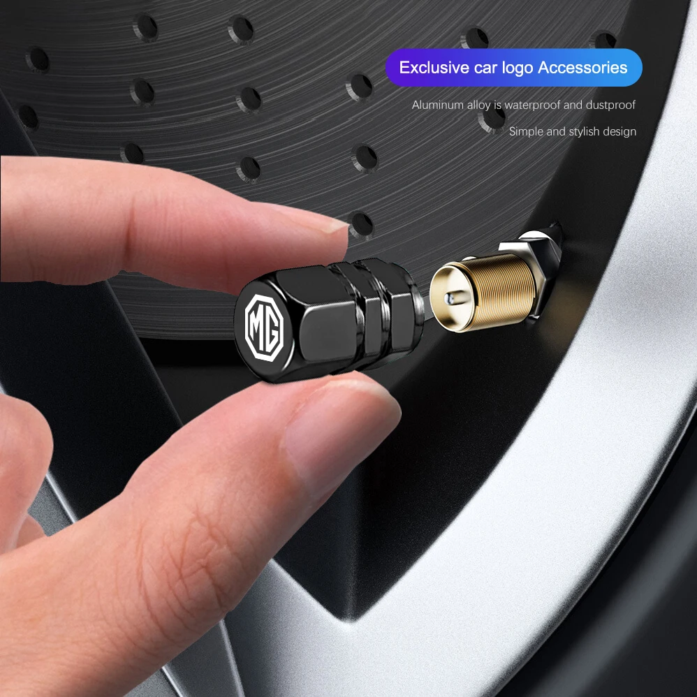 4 قطعة سيارة الإطارات صمام ينبع غطاء الإطارات غطاء صمام ل MG 7 6 5 ZS MG4 EV واحد Cyberster HS MG3 EZS GT GS 3SW MARVEL-R العقرب هاكتور #4