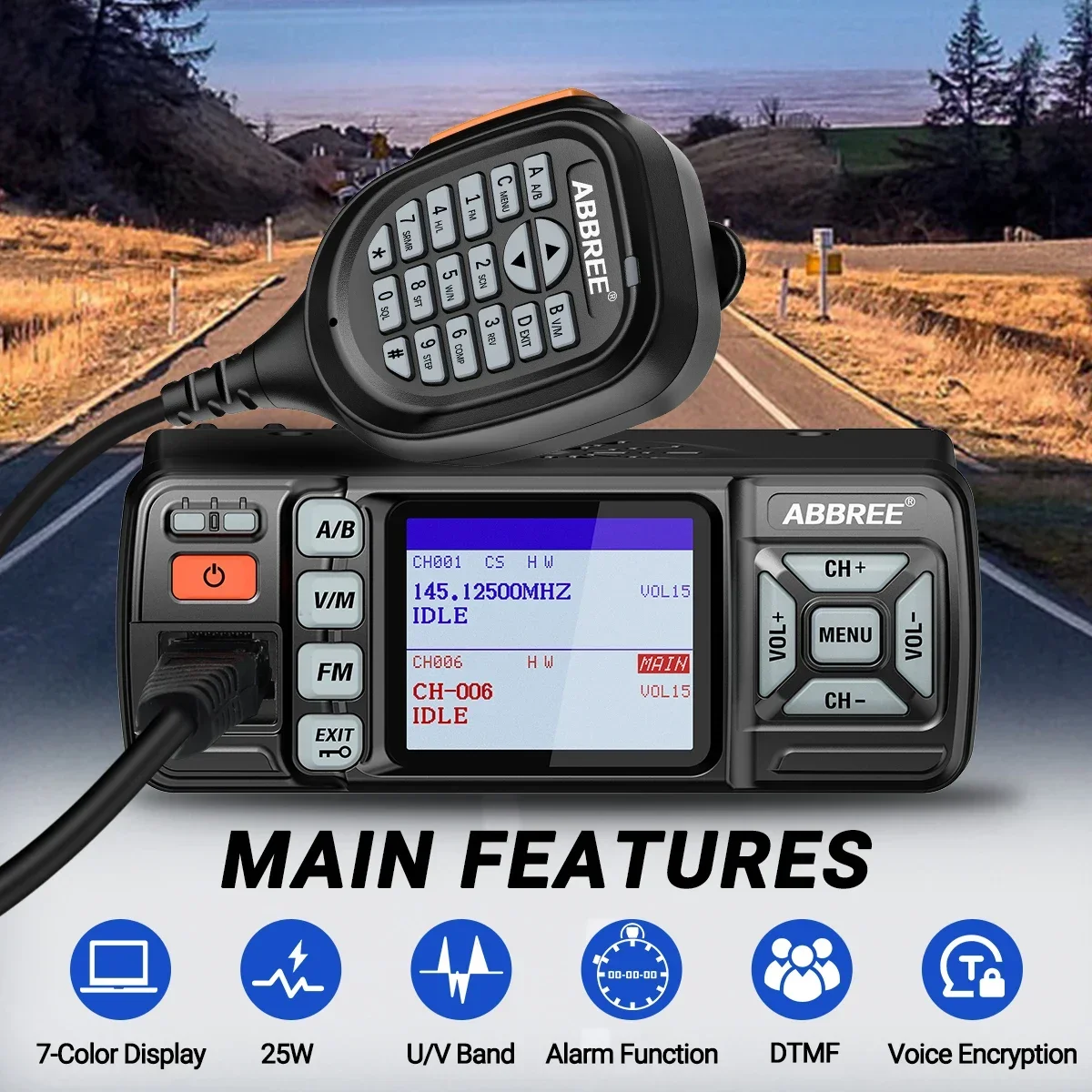 Мобильное радио рация 25 Вт двухдиапазонный DTMF VHF UHF трансивер дальнего действия HF AR-318 AR-218 мини-автомобильный радиоприемник