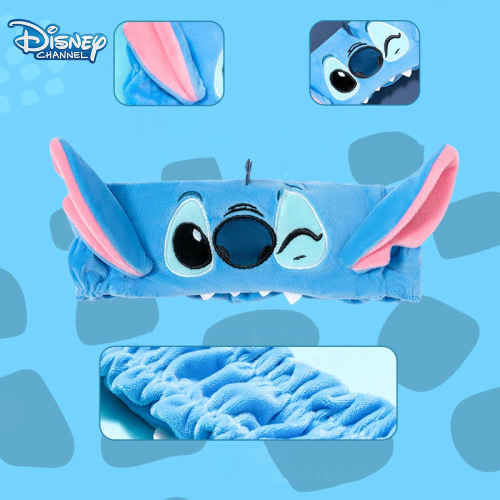 Disney Stitch Hair Bands Cartoon Figure Stitch Soft Plush Headband Kawaii Elastic Headwear Women Gilr Party DIY Decorations Gift