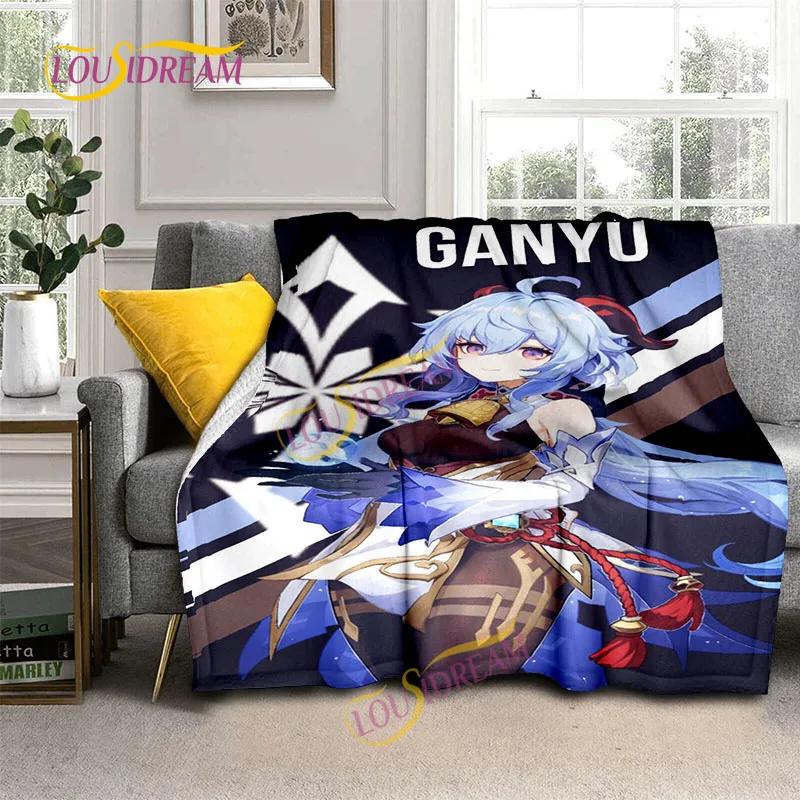 

Genshin Impact Throw Blanket Sofa bed blanket bedroom warm plush all seasons blanket Outdoor picnic mat blanket