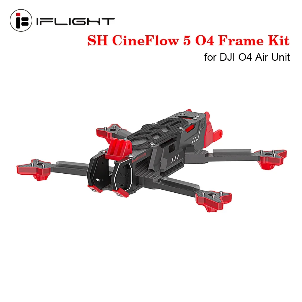 IFlight SH CineFlow 5 O4 Frame Kit 5inch (DeadCat) Wheelbase 222mm With 5mm Arm for DJI O4 Air Unit RC FPV Drone