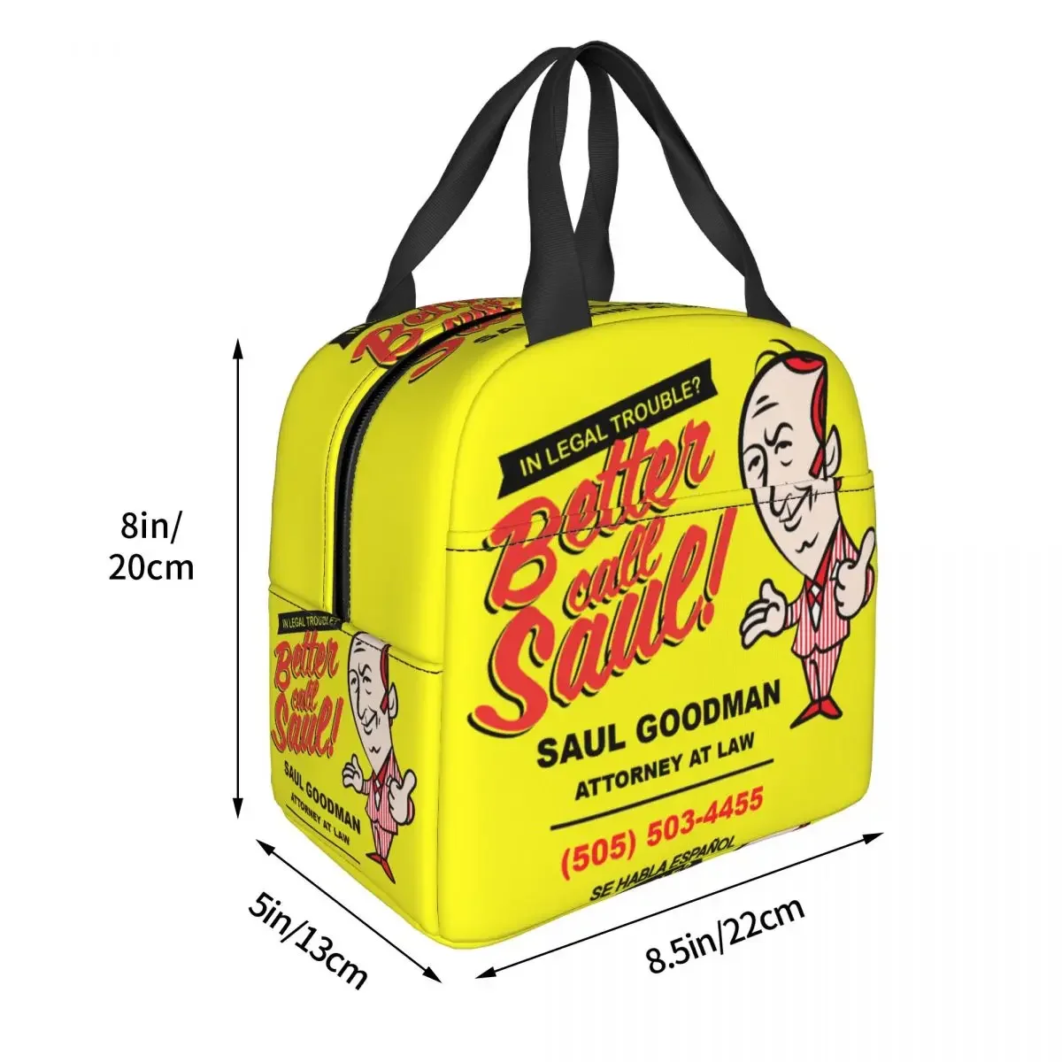 Better Call Saul Saul Goodman Insulated Lunch Bag Women Waterproof Breaking Bad Thermal Cooler Lunch Tote Beach Camping Travel