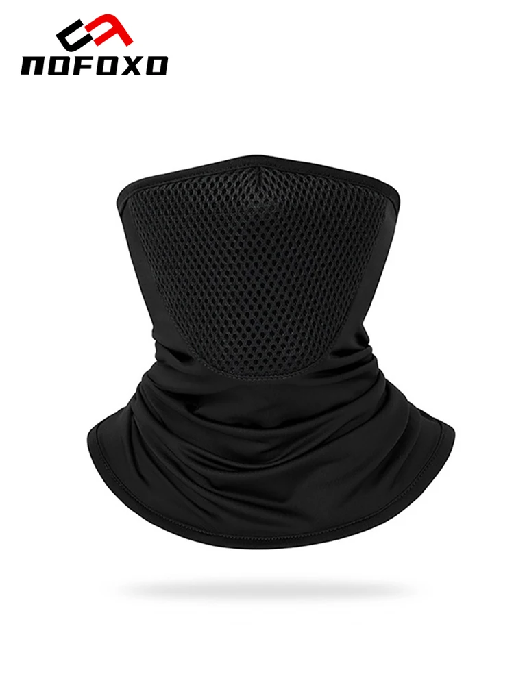 AliExpress nofoxo NOFOXO Summer Sunscreen Cycling Face Mask Breathable Cooling Sweat-Absorbing Quick-Dry Hiking Fishing Outdoor Face Cover Unisex