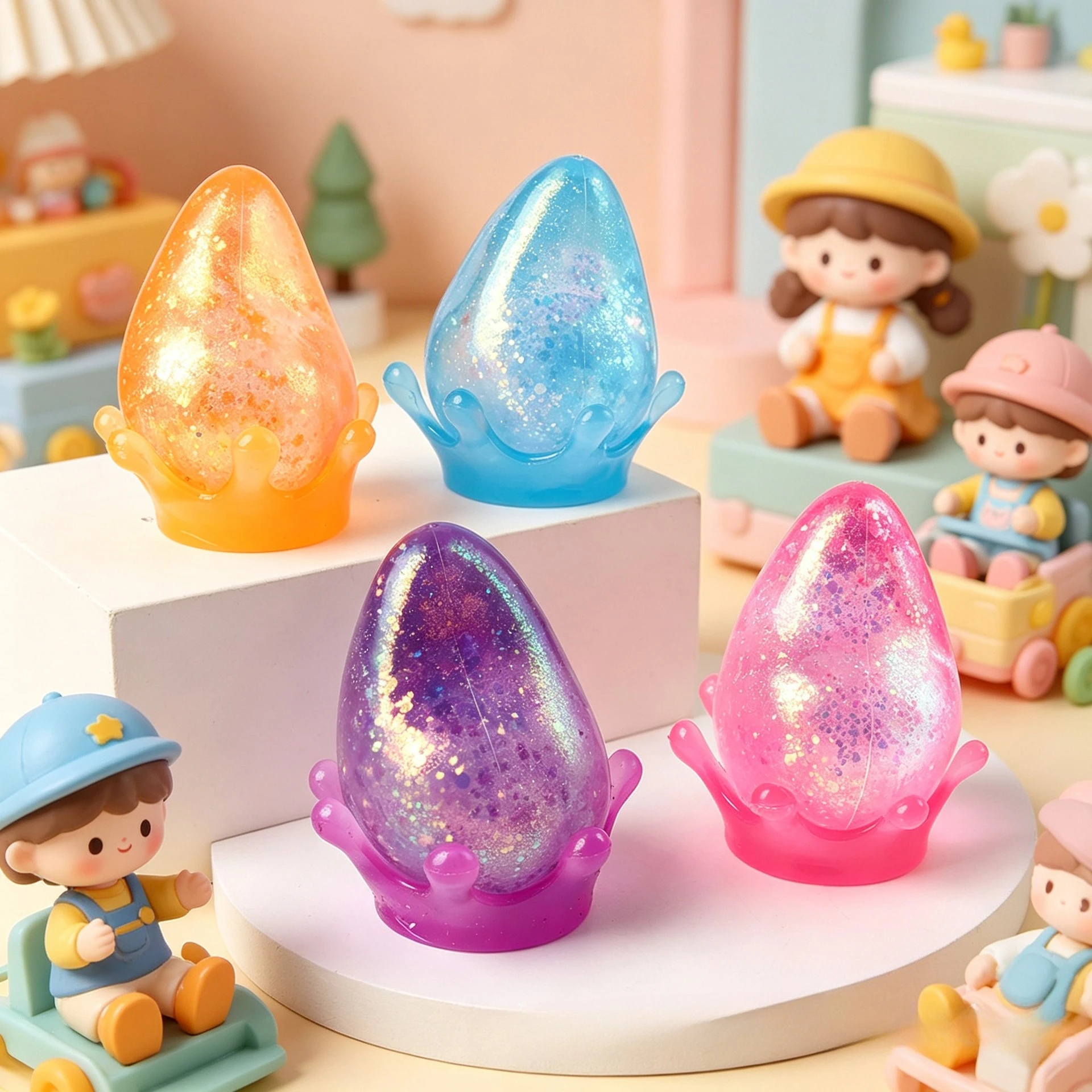 Unzip Toy  Dream Water Drop Stream Cube Maltose Pinch Music
