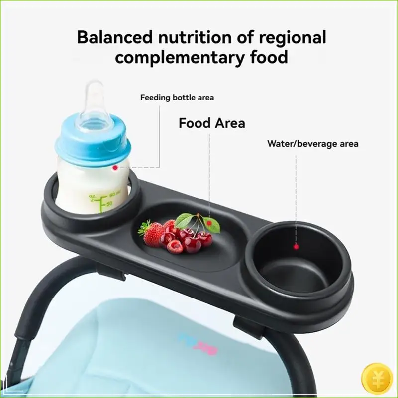 Baby Stroller Dinner Table Tray Universal Kids Pushchair Self-Feeding Dinner Snack Tray With Cup Holder Pram Accessories