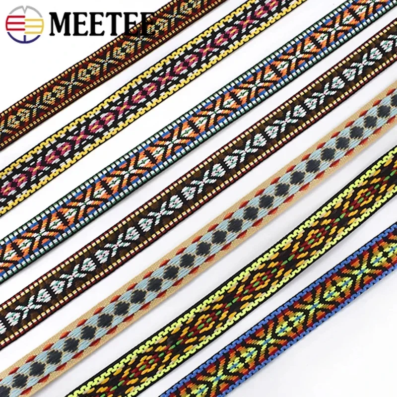 10M 20mm Polyester Jacquard Singels Riem Kant Linten Decoratieve Singels Tapes Tassen DIY Bias Binding Kleding Accessoires