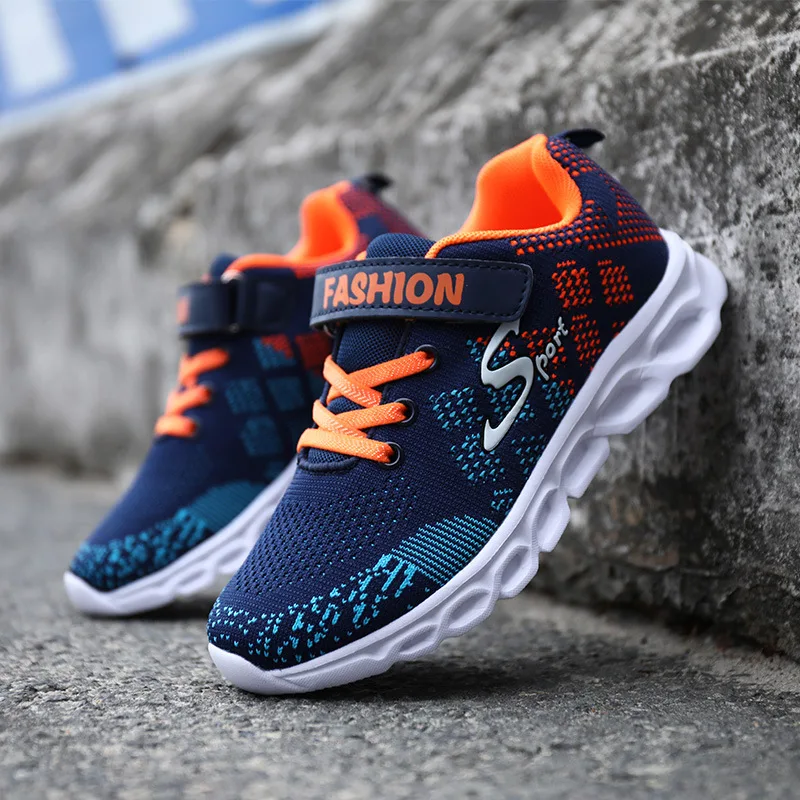 

2025 New Children Sports Shoes Mesh Breathable Kids Running Shoes Fashion Boys Tennis Shoes Lightweight Outdoor Sneakers
