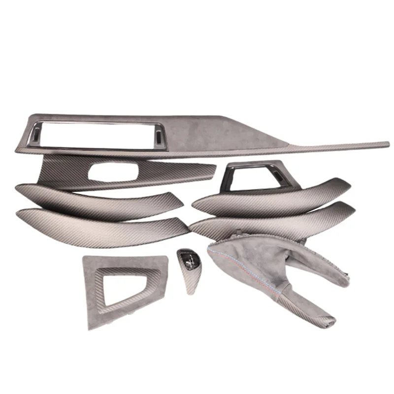 

Набор из 10 элементов отделки салона из настоящего карбона для BMW 3 серии F10 F30 F32 F34 F80 E90, декоративные накладки на приборную панель в стиле M