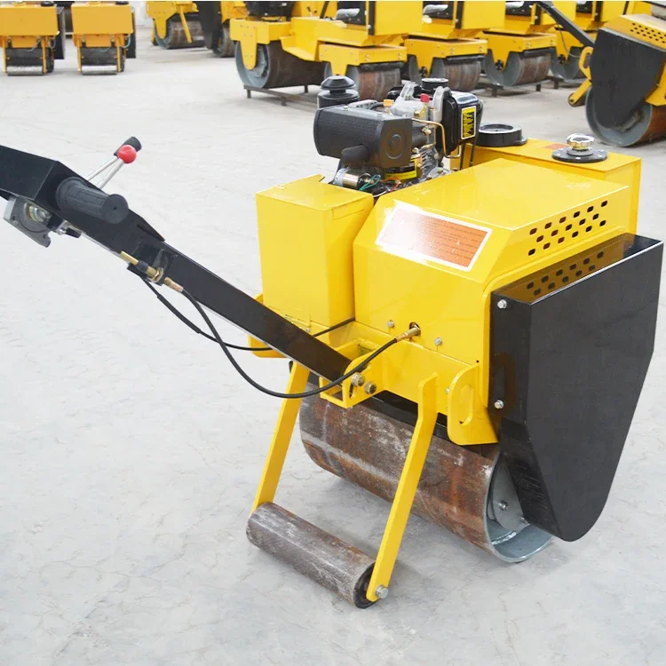 350kg Single Drum Compactor Road Roller Luxiang Road Roller diesel walking-behind roller