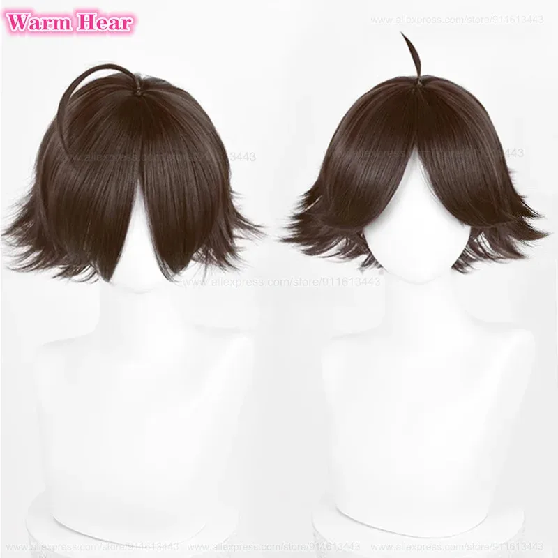 

Высокое качество Rintaro Suna синтетические аниме короткие 30 см коричневые косплей термостойкие волосы парики для Хэллоуина + шапочка для парика