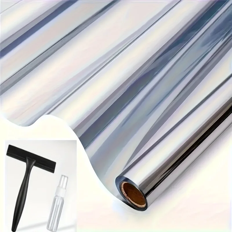 One Way Privacy Window Film Heat Block Sun/UV Protection Mirrored Self Adhesive Removable High Clarity for Car Home Office Glass