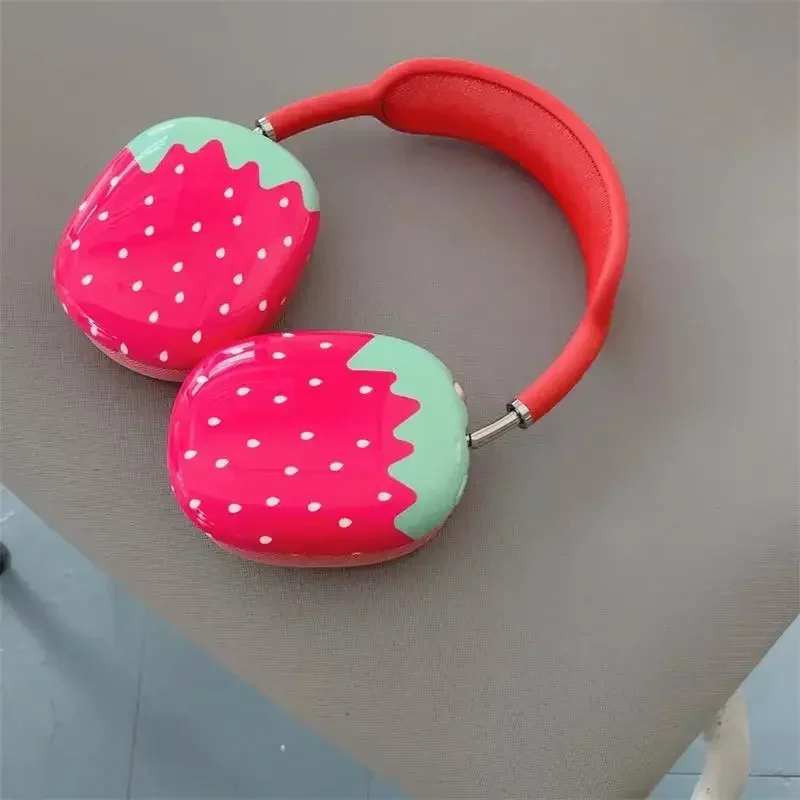 Fruit Strawberry Suitable Apple Airpods Max Protective Case Anti drop Simple Earphone Case