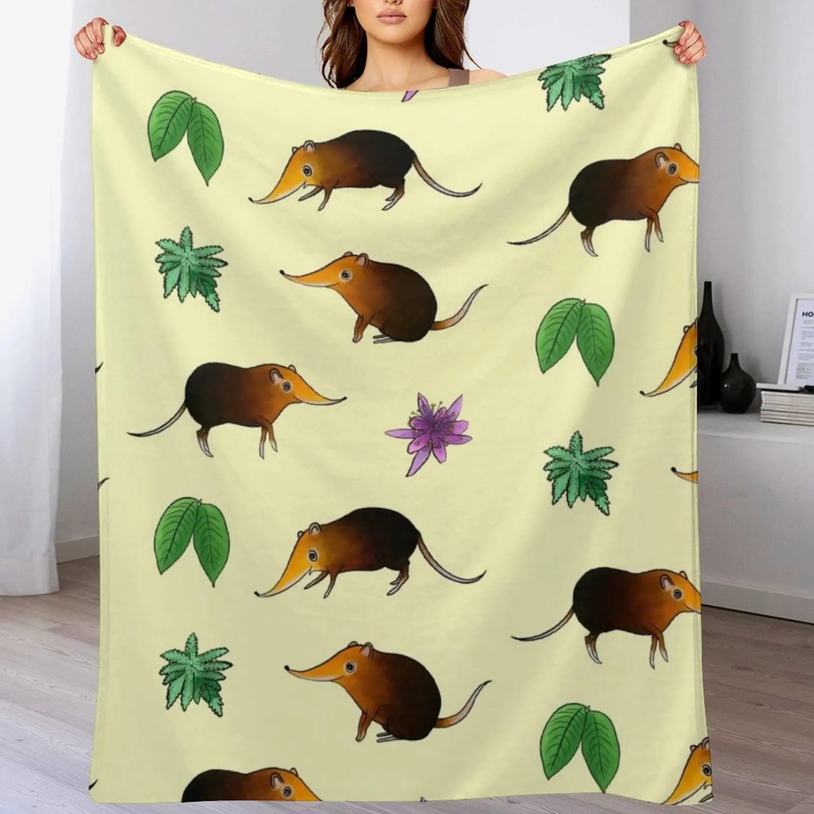 

B&R Elephant Shrews | Sticker Throw Blanket Decorative Beds Luxury manga Luxury Thicken Blankets