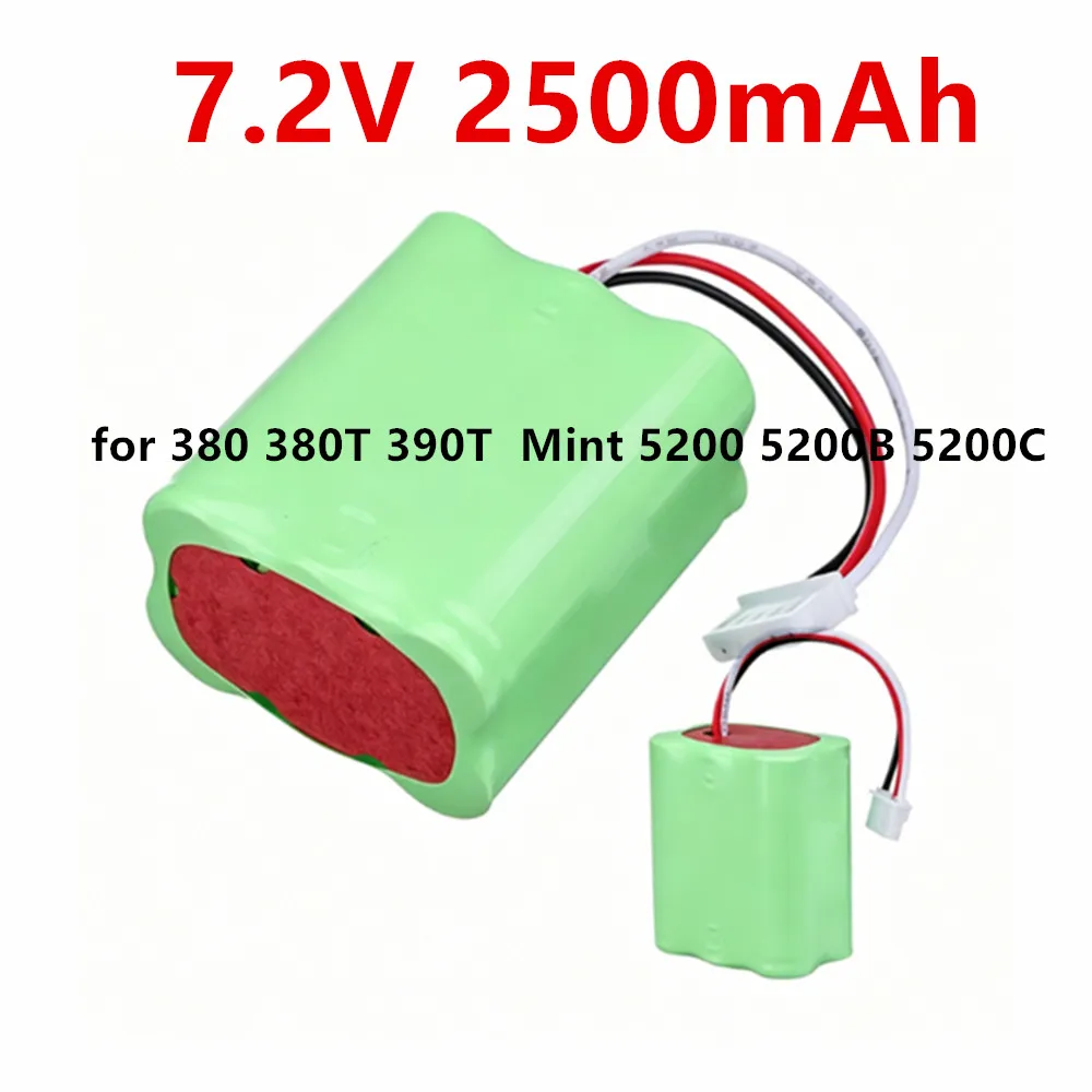 Original 7.2V 2500mAh Battery for iRobot Roomba Braava 380 380T Mint 5200 5200B 5200c Ni-MH 7.2v Rechargeable battery