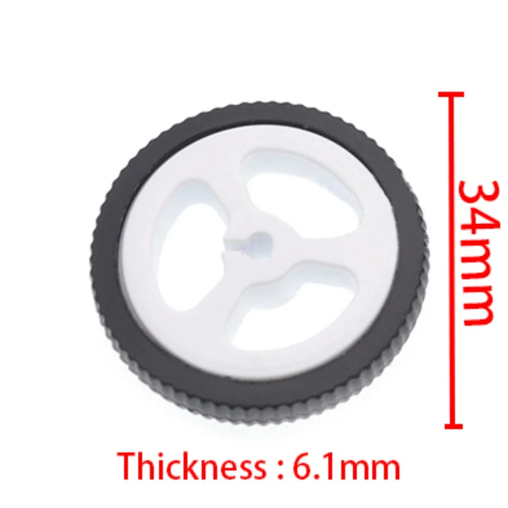 D-axis Motor Rubber Wheel Tire 34/43MM Tracking Car Model Wheel for N20 Reduction Gear Motor Robot Accessory Chassis Parts
