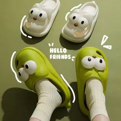 Slippers Shoes Women Summer Beach Cloud Big Eyes Dog Puppy Cartoon Cute Kawaii Slides Sandals Funny Flip Flops Outdoor Non Slip