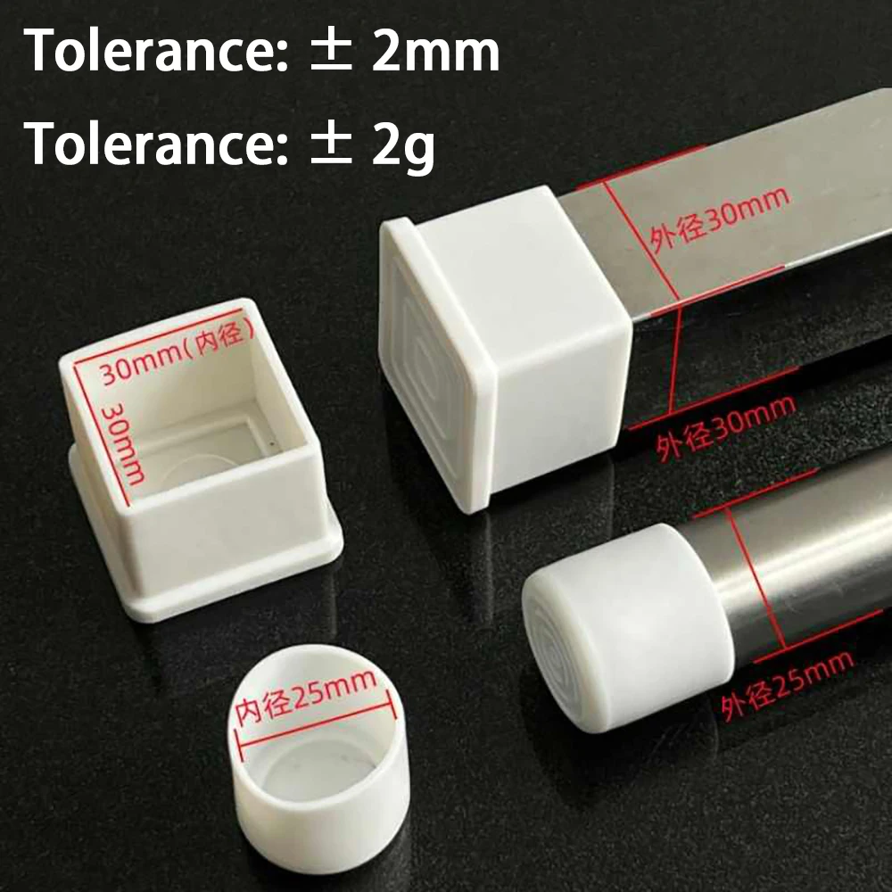 10-100mm Round Square Rectangular Chair Leg Caps White Furniture Foot Table End Covers Pipe Plug Floor Protector Non-slip cover image 2