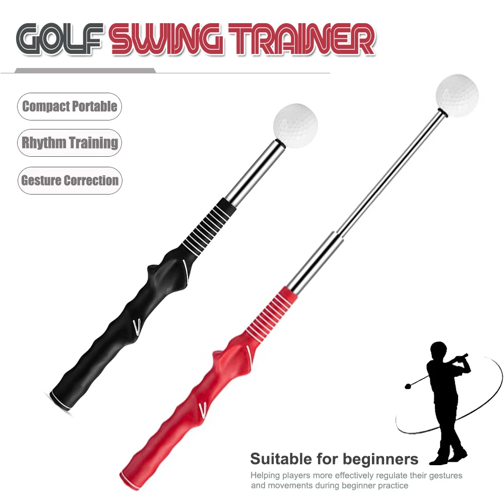 Golf Telescopic Swing Exerciser Sounding Impact Stick Swing Golf Swing Exercise Swing Trainer Correcting Gesturer Training Aid