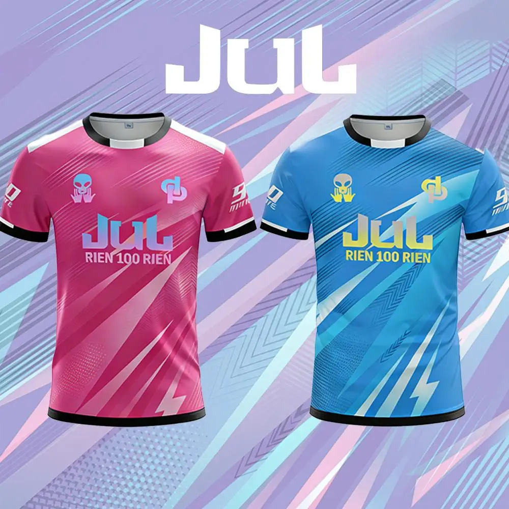 Hochwertiges, feuchtigkeitsableitendes und atmungsaktives Fußballtrikot für den Sommer, Sport-T-Shirt für Herren, modisch und lässig