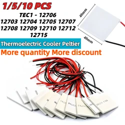 1-10PCS Thermoelectric Cooler Peltier TEC1 - 12706 12703 12704 12705 12707 12708 12709 12710 12712 12715 TEC 40*40MM 12V Module