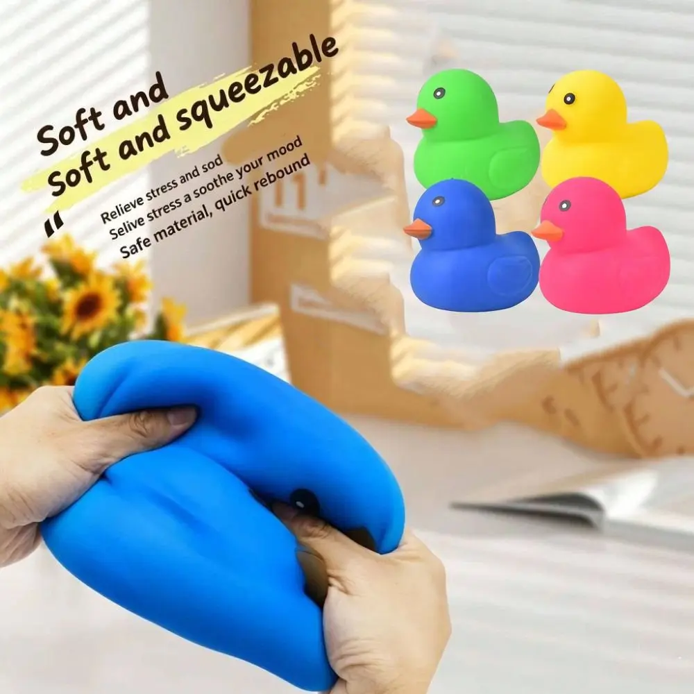 Colorful Duck Pinch Le Large Size Squishy Design Duck Stress Relief Toy TPR Material Soft Squeeze Squishy Duck Toy For Kids