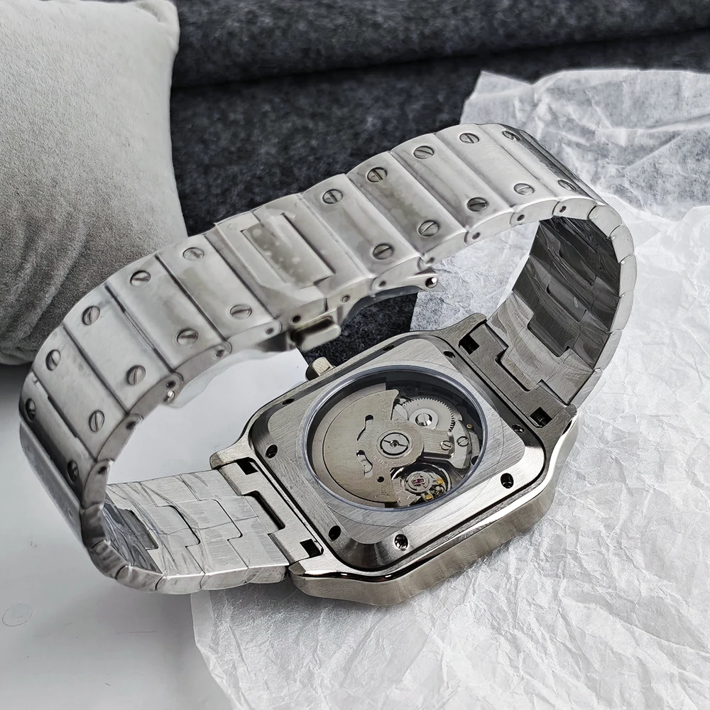 New NH35 Watch Customized Logo Watch Men's Automatic Watch 38mm Stainless Steel Watch NH35 Movement Watch view 5