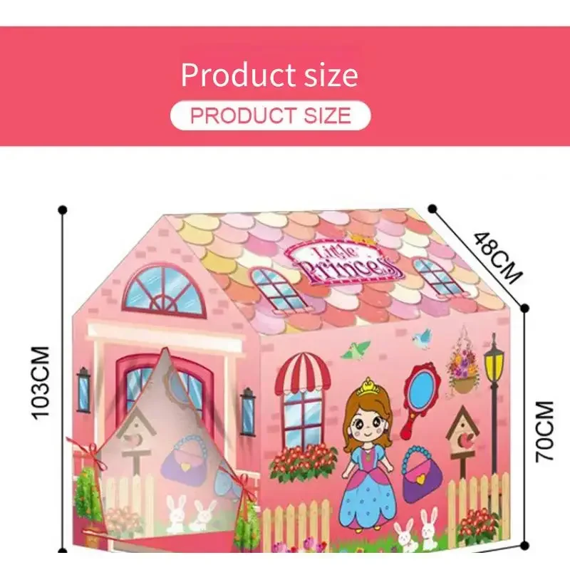 子供用DIY落書き手描きテント-屋内ゲームハウス＆屋外親子アクティビティテント小さな子供用手描きプレイハウス