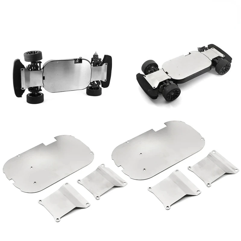 

For TAMIYA TT01 Stainless Steel Chassis Armor Front Rear Protection Anti-Skid Plate For 1/10 RC Car