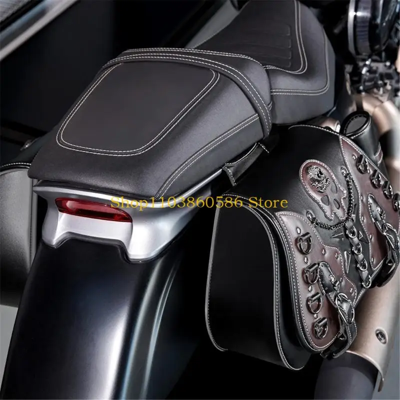 242A حقيبة جانبية للدراجات النارية الكبيرة بأسلوب الشرير الرجعية للتخصيص المميز #3