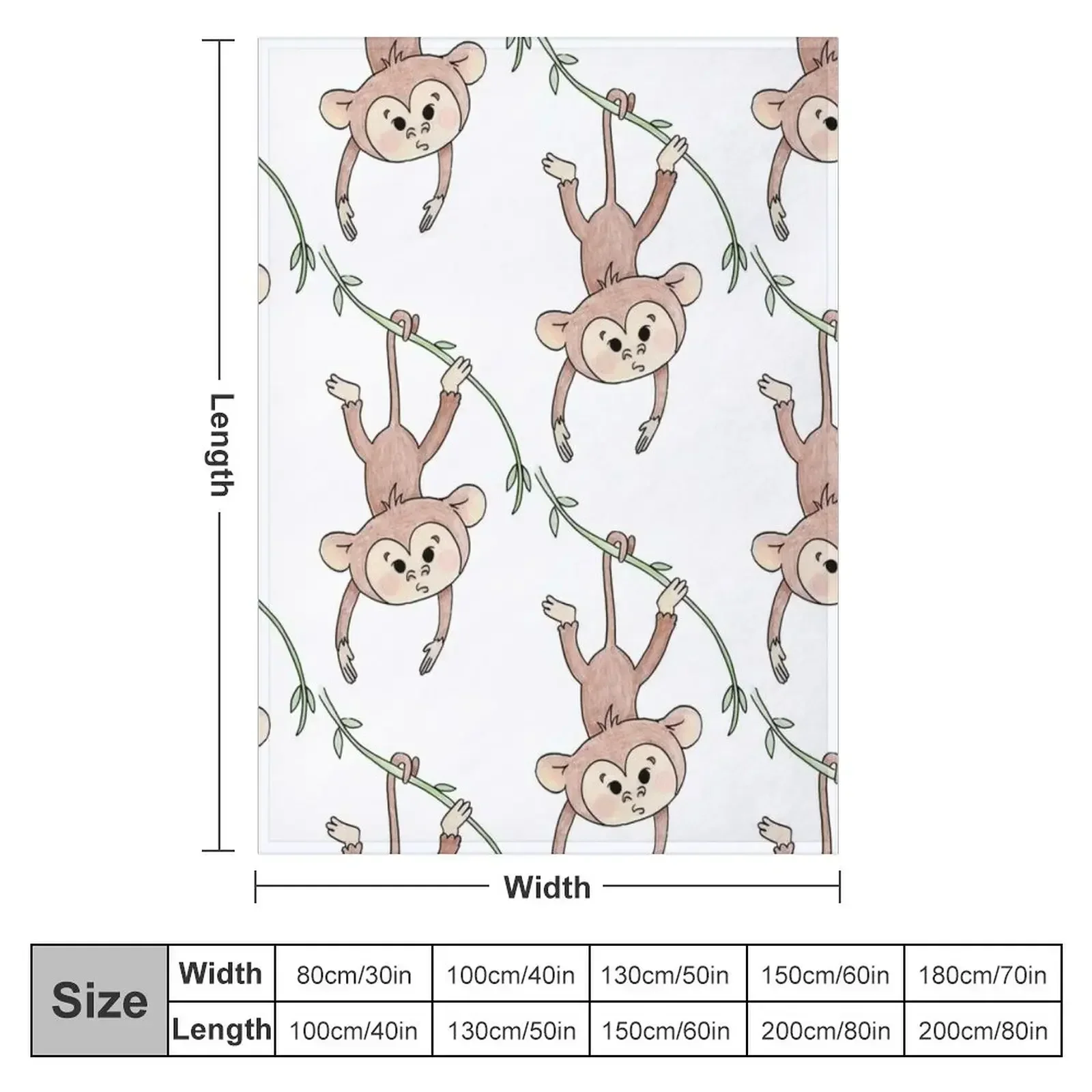 Monkey Swing Throw Blanket christmas gifts wednesday Cute anime warm winter Luxury Blankets