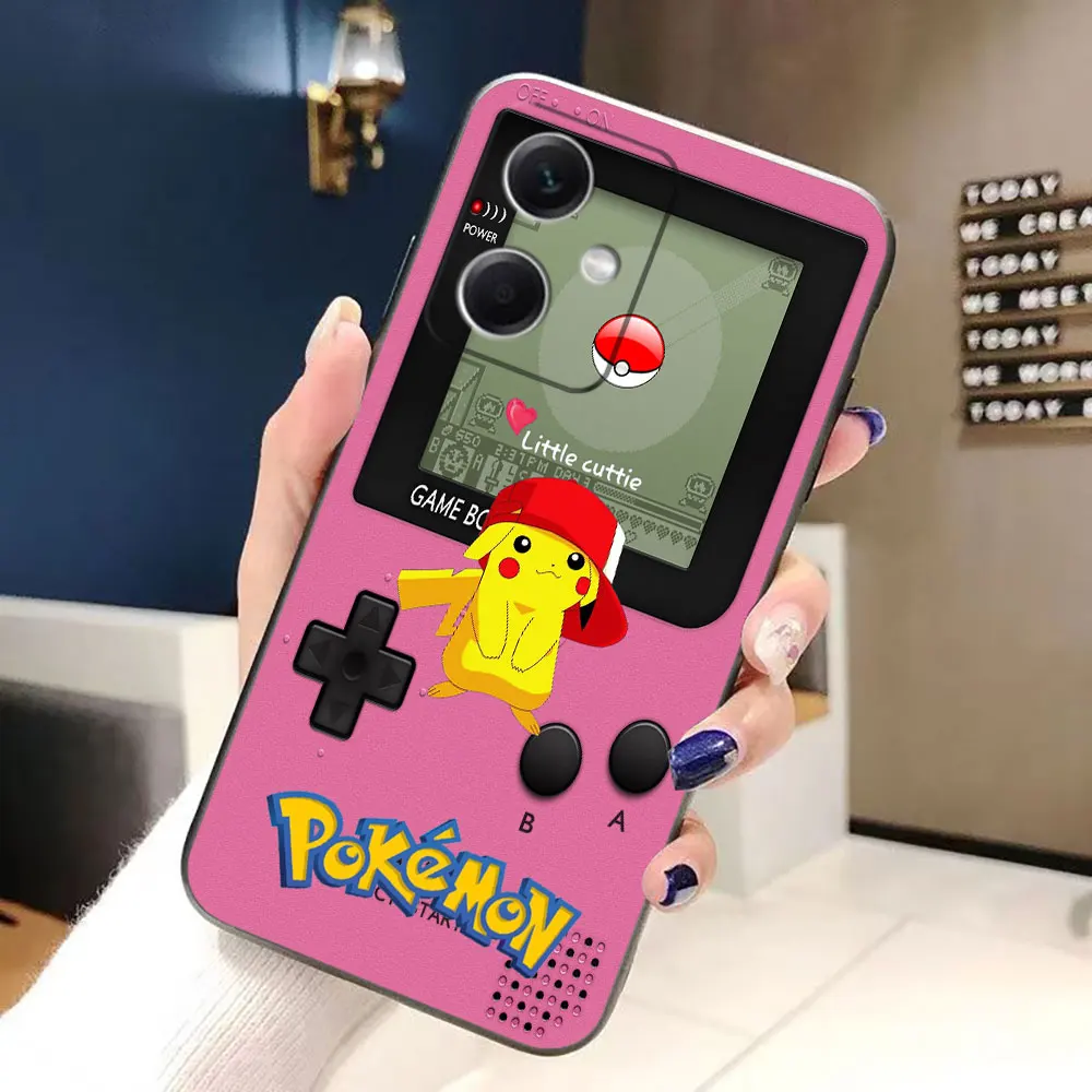 

P-Pokemon P-Pikachu Game-Boy Cover Phone Case For Redmi Note 14 13 12 12S 11 11T 11S 10 9T 9S 9 8T Pro Silicone Case Funda Shell